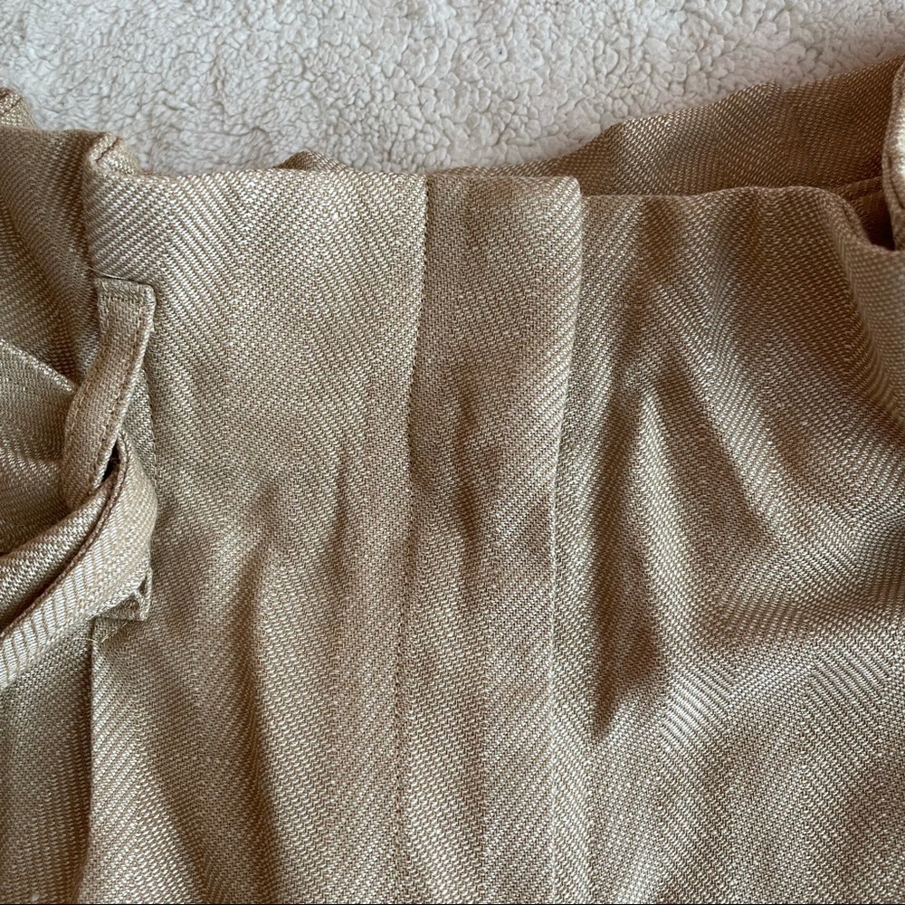 Like new Express Super High Waisted Belted Linen-Blend Shorts - Picture 6 of 9